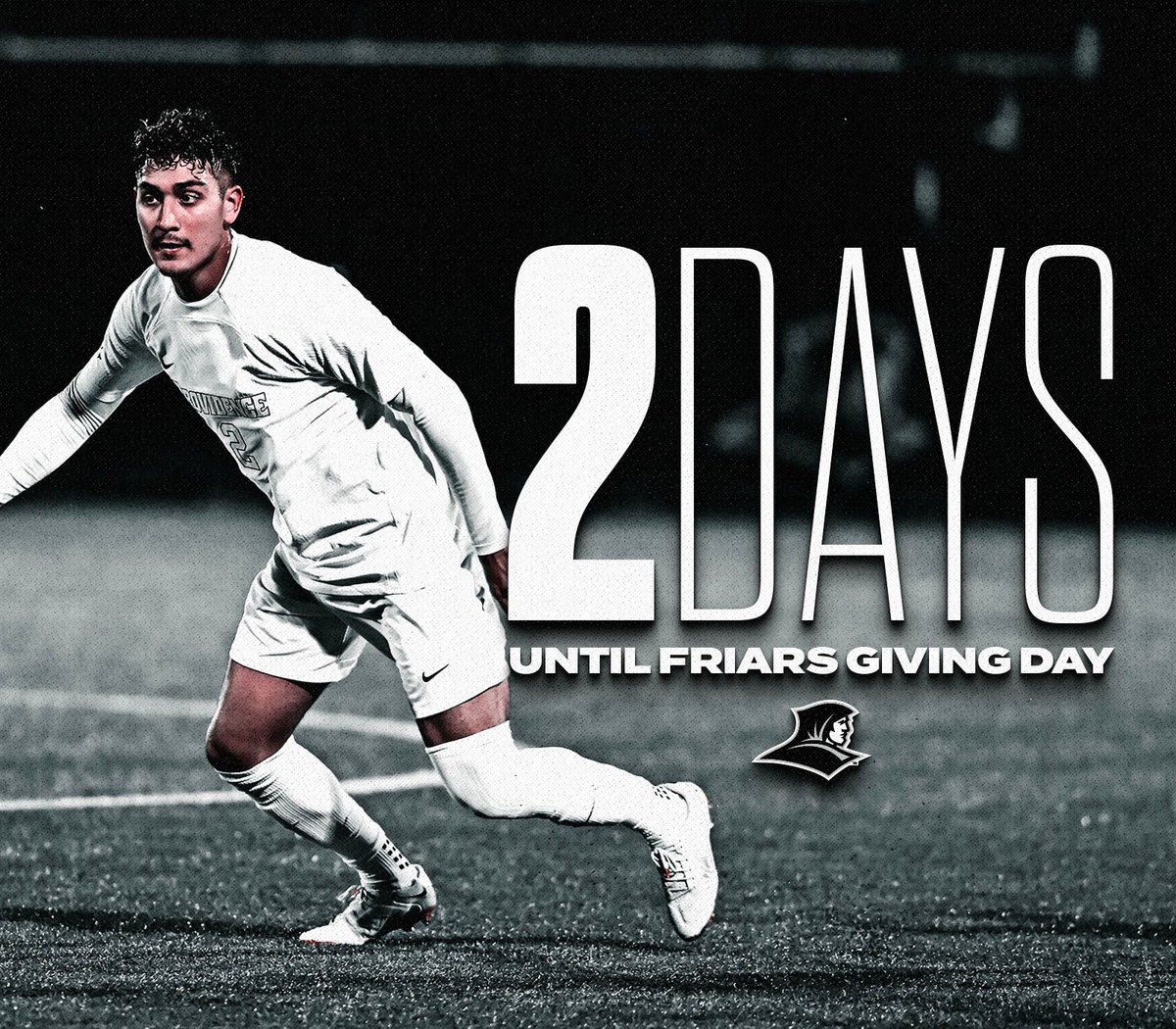 2️⃣ days until Friars Give. Please consider supporting Men’s Soccer this Thursday 4/4! We need your help! #gofriars #friarsgive