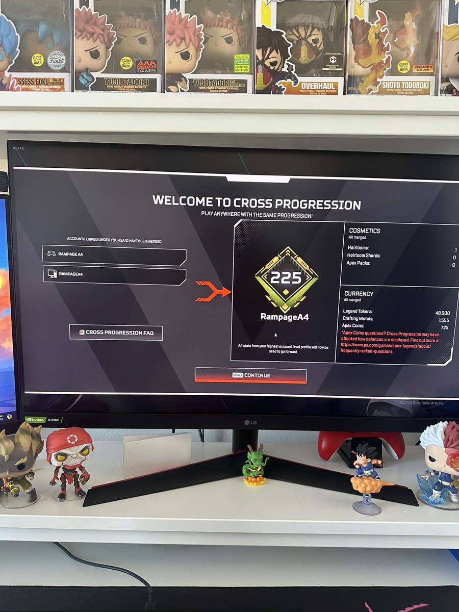 Got super excited thinking I my old account stuff back but turns out that I don’t have a battle pass anymore and I lost all that I got from the Shadow society Event. Didnt even get one skin from my old account.Happy Tuesday to me!