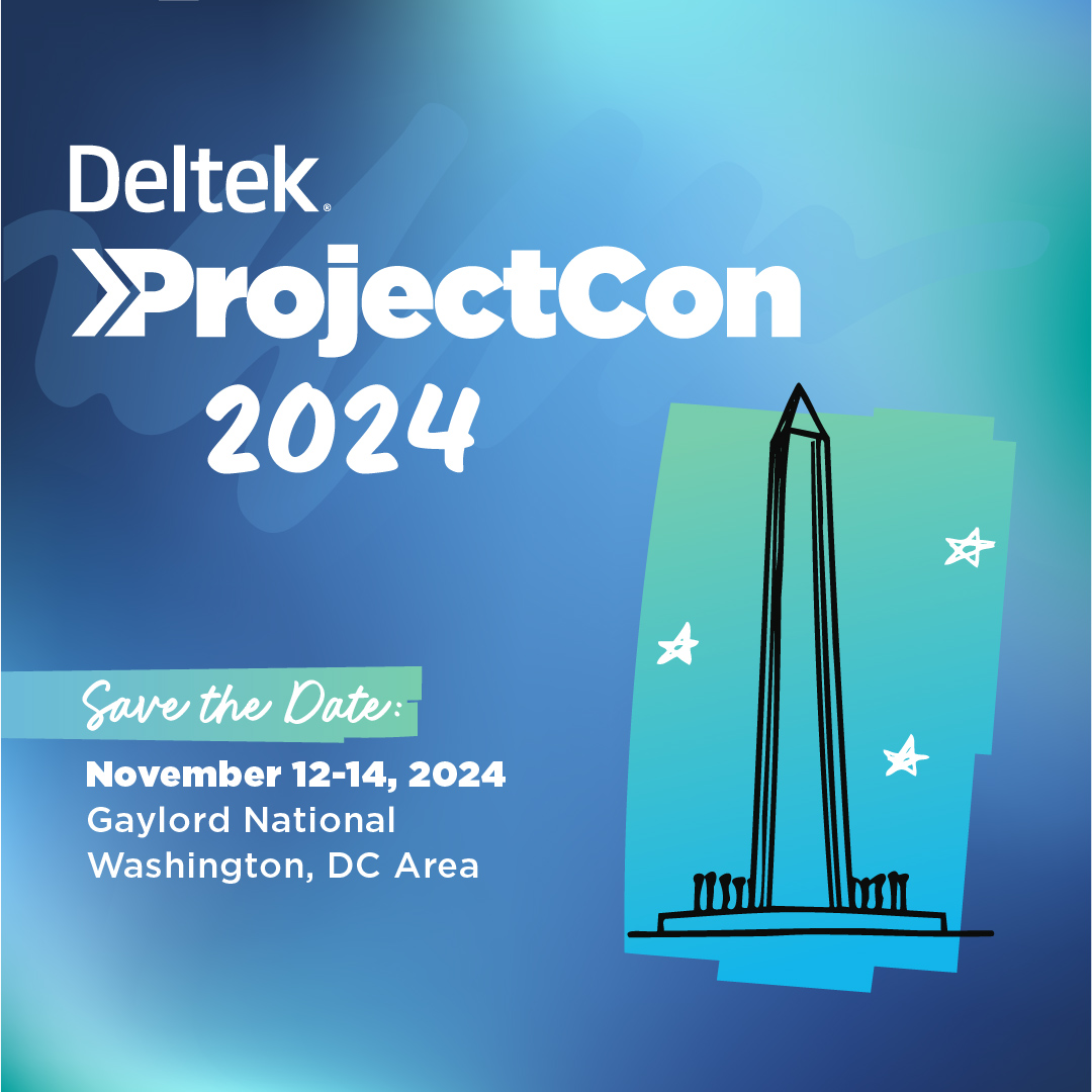 🗓️Mark your calendar: #DeltekProjectCon is happening on Nov 12-14 at the Gaylord National, located just outside of Washington, DC! Registration opens in June, so start planning now to attend the premier conference for project-based businesses. bit.ly/3VI6gjB