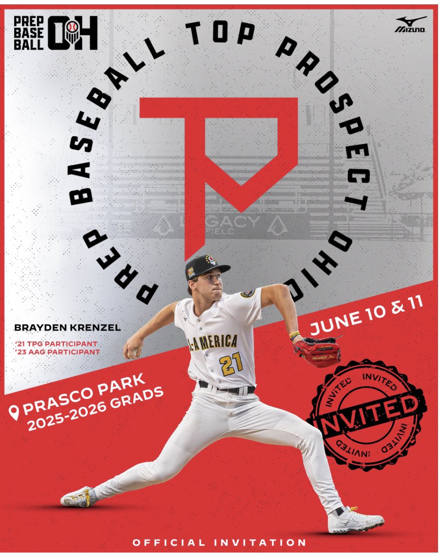 Thank you @PrepBaseballOH and @weldyprep for the invite to play at the 2024 Top Prospect Games. @BadinBaseball @cbcnational17u