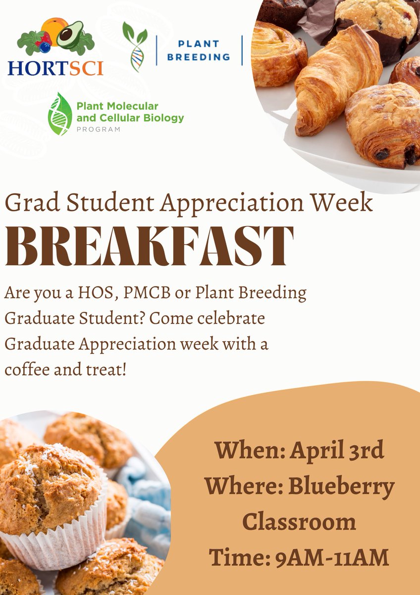 Grad students contributions, dedication and passion to science are appreciated all year long but this week is all about them! Thank you for all you do! If you are in Fifield join us tomorrow. @ufhorticulture @UFPlants