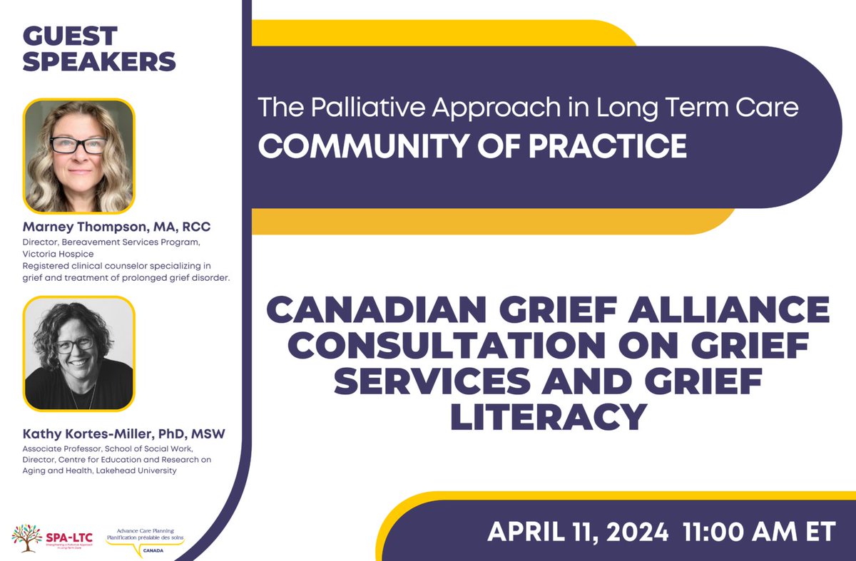 We have an exciting lineup for our Community of Practice on April 11th! Please join us, new members always welcome: advancecareplanning.ca/ltc-cop/ #chpca #spaltc #ltc #palliativeapproach