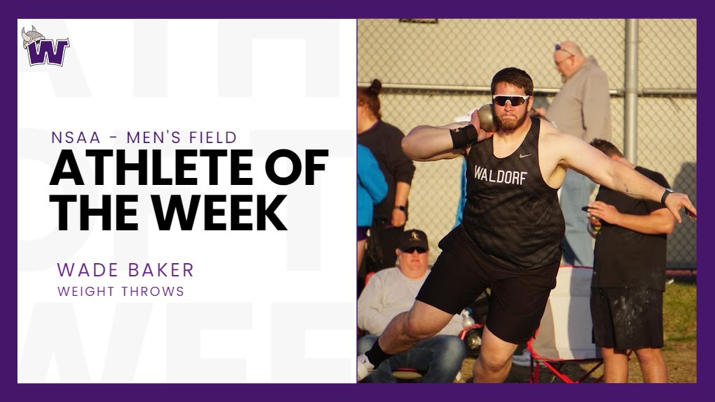 Congrats to Wade Baker on earning the outdoor season's first NSAA Men's Field Athlete of the Week honor. waldorfwarriors.com/sports/mtrack-…