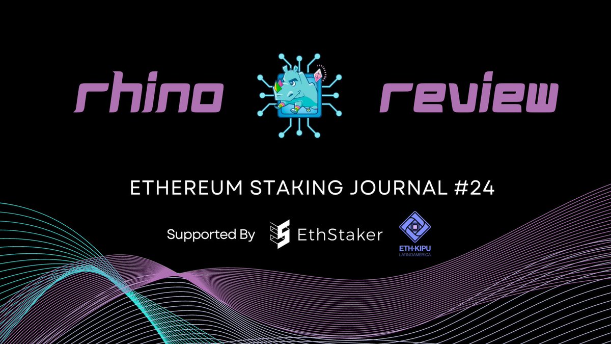 🦏 Rhino Review - Ethereum Staking Journal #24 is out! @ethStaker @EthKipu @KiwiNewsHQ @ethPandaOps @barnabemonnot @stereumdev @potuz_eth @ObolNetwork @LidoFinance @divastaking @nanexcool @gballet @NethermindEth Subscribe here 👇 🔗 rhinoreview.substack.com/p/rhino-review…