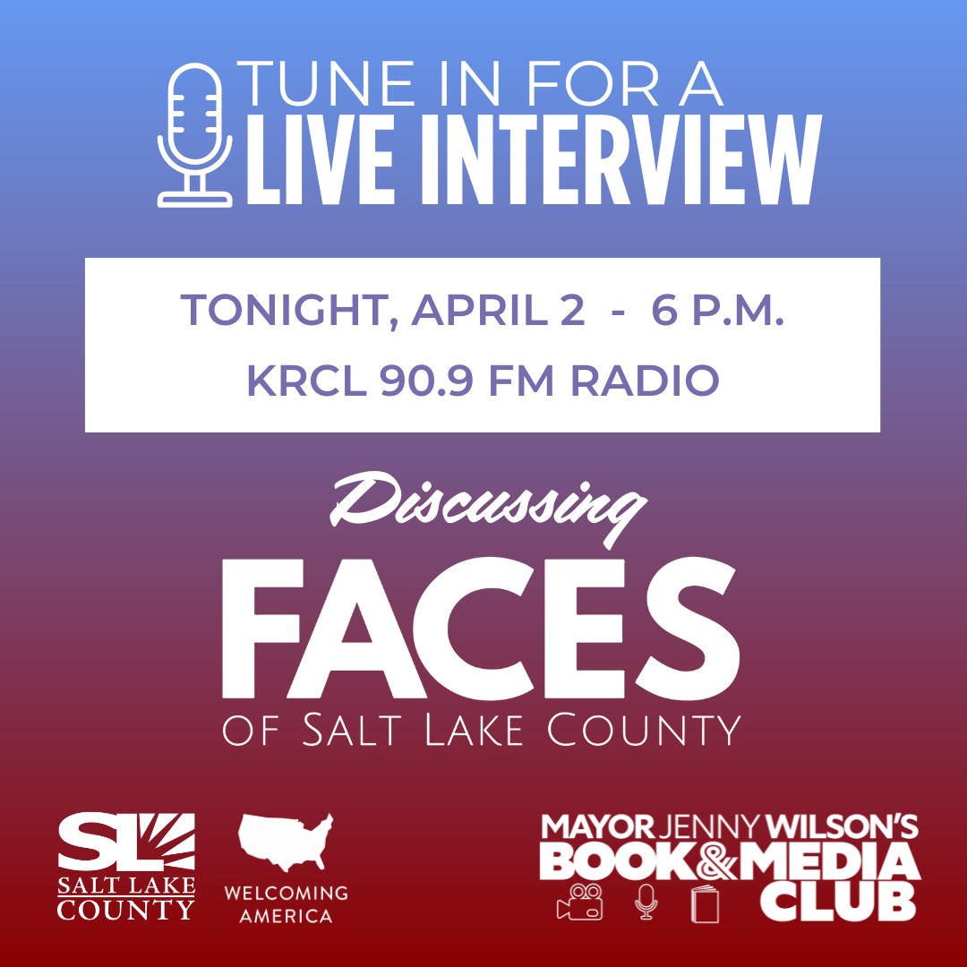 Exciting news, Salt Lake County! Tune in TONIGHT at 6 p.m. on @KRCLradio 90.9FM for an insightful interview featuring Joseph Genda, Director of the @SLCo_ONA, Ivoni Nash, Program Director of the @ntasutah801 (National Tongan American Society), and Chris Jones, Mayor's Office