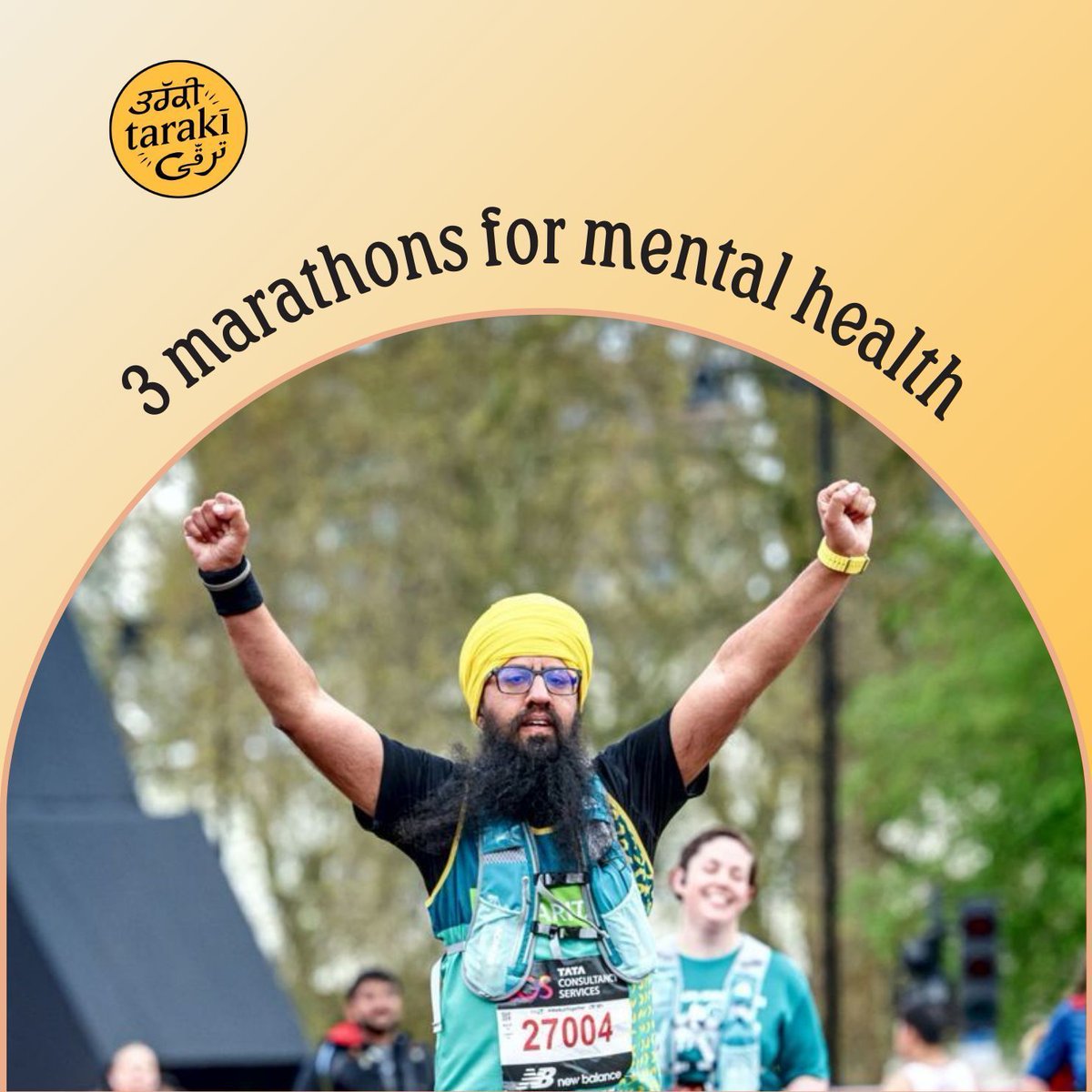 the time has come, and @sikhdad's first marathon is just around the corner! ☀️ over the next month, gurpreet singh will be running 3 marathons fundraising for taraki's new Youth Mental Health Innovation Fund. to learn more follow the link below! ✨ gofundme.com/f/gsmarathon3