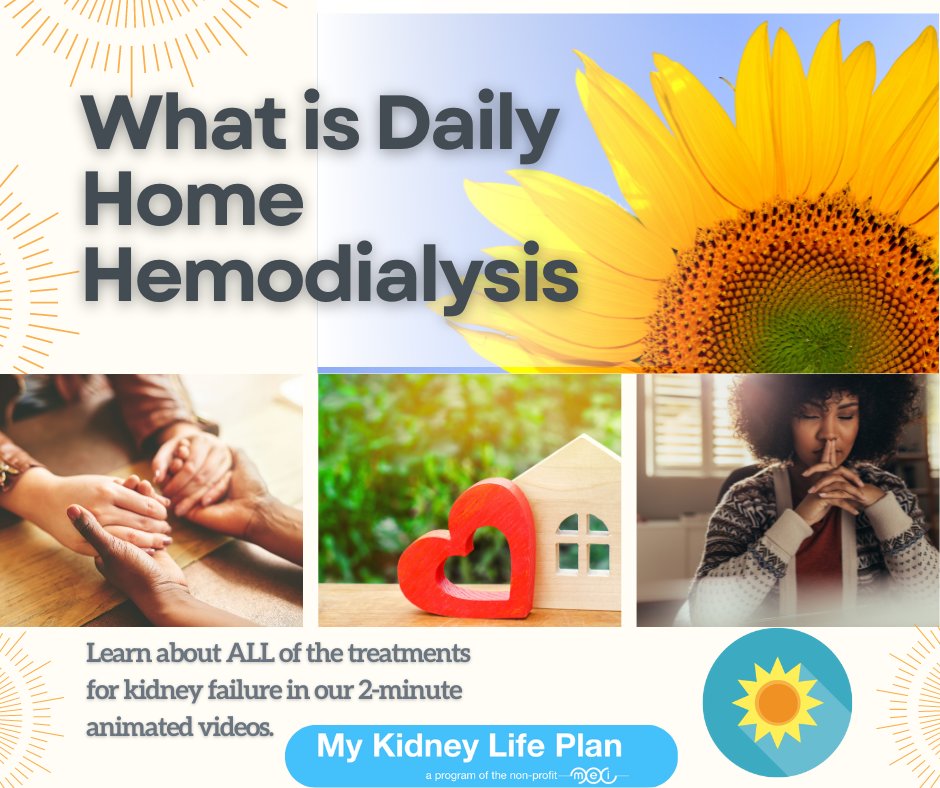 What is Daily Home Hemodialysis? Learn about ALL of the treatments for kidney failure in our 2-minute animated videos. lifeoptions.org/learn-about-ki…