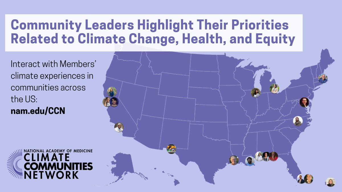 Today the NAM Climate Communities Network released a new project visually depicting local priorities related to climate change, health, and equity from communities across the United States: buff.ly/3VM4iPf #ClimateActionforHealth