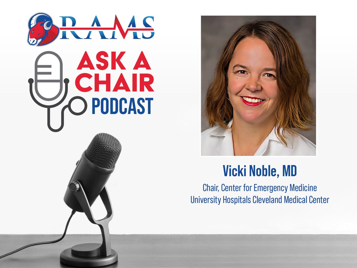 Check out the latest RAMS Ask a Chair episode, where Dr. Hamza Ijaz talks with Dr. Vicki Noble about #EmergencyMedicine leadership and mentorship opportunities, finding the right EM program, and more. Listen now: ow.ly/qBn550R4Yxi