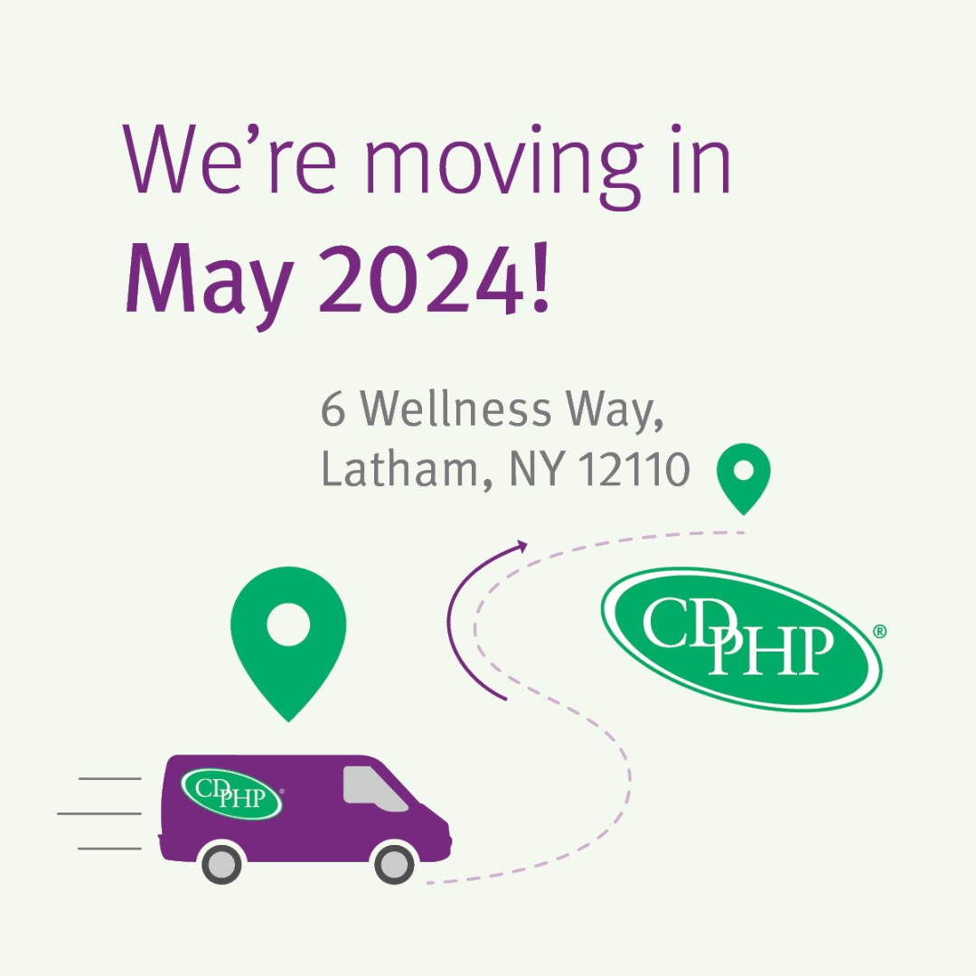 The CDPHP offices at 500 Patroon Creek Blvd., Albany, will soon be relocated to 6 Wellness Way, Latham. Beginning May 9, 2024, bring payment box payments to Customer Connect inside Wellness Way. If you have questions, visit wellnesswaylatham.com or comment below!