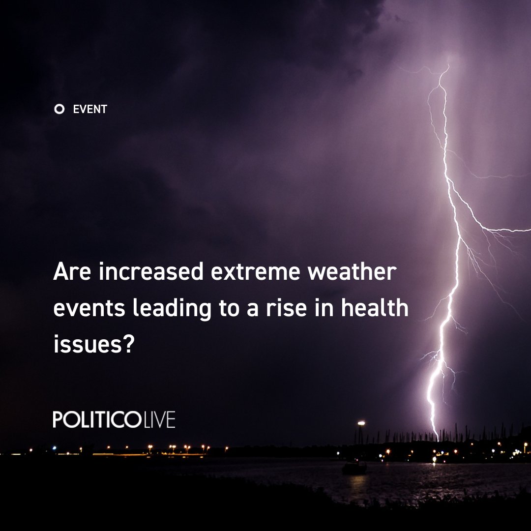 Join @POLITICO on April 11 for a conversation examining links between catastrophic weather events & medical challenges, & how we can better collaborate to tackle disparities at the intersection of climate change and health care. RSVP TO WATCH VIRTUALLY: bit.ly/3IQ67Tg