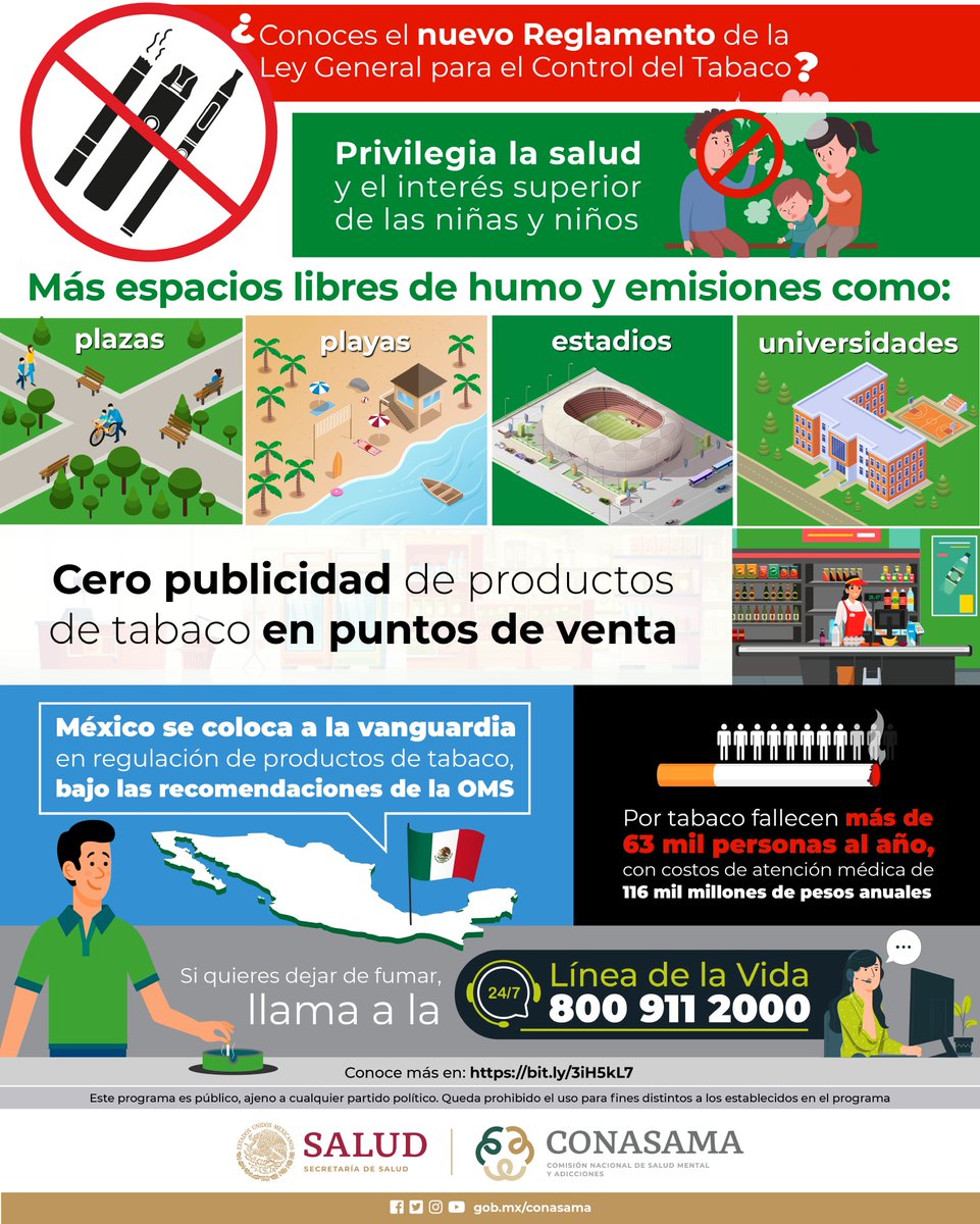 El humo del tabaco es un enemigo silencioso para las niñas y niños. Puede causar otitis, incrementar crisis asmáticas e infecciones respiratorias como neumonía y bronquitis. Es importante promover ambientes libres de humo para su bienestar. #LibreDeHumo #SinTabacoEsMejor