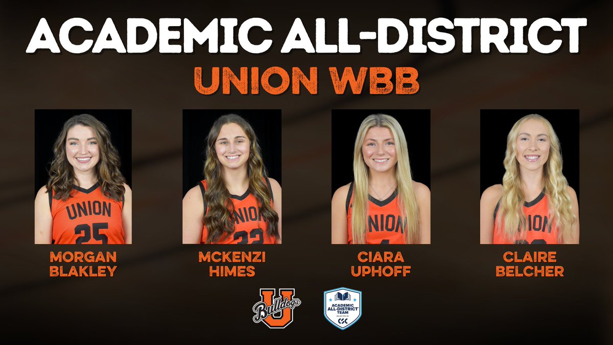 Congrats to #UnionWBB's Morgan Blakley, McKenzi Himes, Ciara Uphoff, and Claire Belcher on recently being named Academic All-District by College Sports Communicators!

#RepTheU

➡️➡️➡️ bit.ly/4al54qI