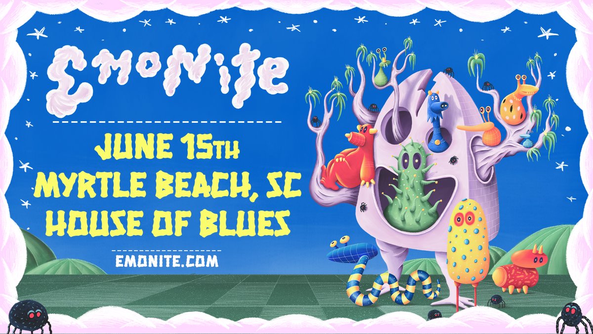 🖤 JUST ANNOUNCED 🖤 sing along to ur favorite songs with all of ur friends when emo nite comes to House of Blues Myrtle Beach on June 15th!! grab those tix before they’re gone and we’ll see u soon 😘 🎟️ On sale Friday 11 am: livemu.sc/43J4tMT
