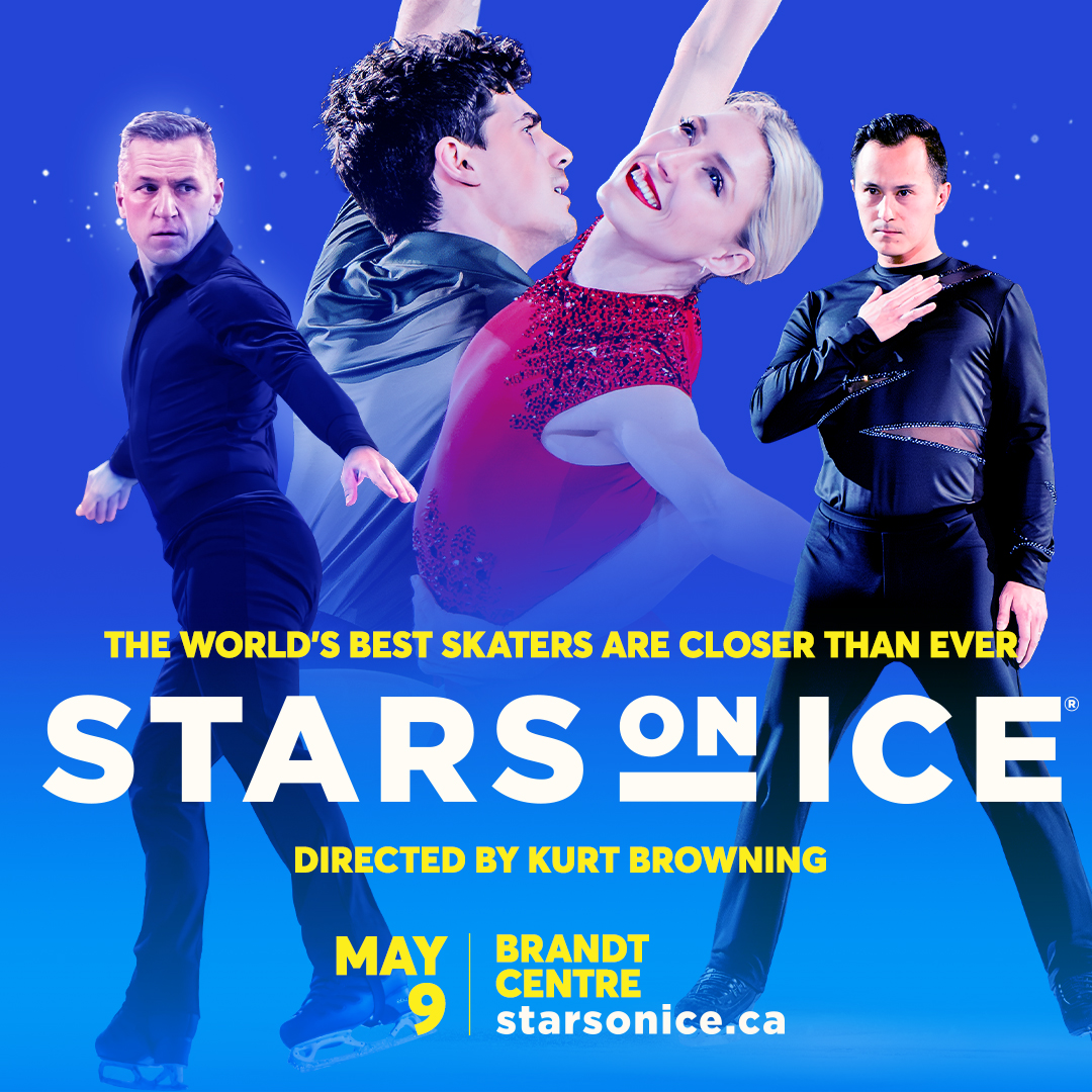 ⛸️ Ready for an unforgettable evening at the Brandt Centre? The 2024 Stars on Ice tour, featuring world-renowned skaters like Elvis Stojko and Patrick Chan, is a spectacle not to be missed! 🎟️ Grab your tickets now – lhttps://www.starsonice.ca/buy-tickets 📆 May 9 🕓 7 p.m.