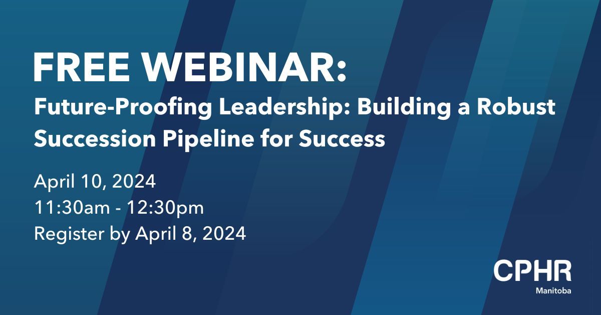 Are you looking to catch up on CPD hours? Earn 1 CPD hour by attending the FREE Webinar: Future-Proofing Leadership: Building a Robust Succession Pipeline for Success on April 10, 2024. Learn more here: buff.ly/3VwBJ8f