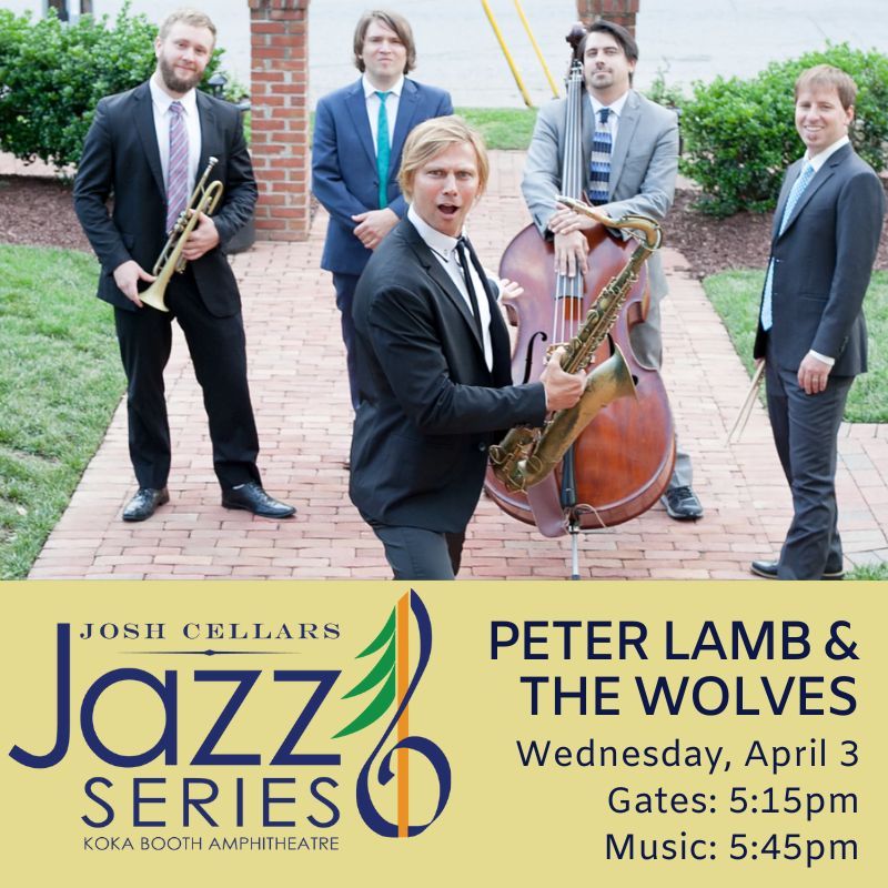 🎷Tomorrow, we kick off our Josh Cellars Jazz Series, with the fabulous Peter Lamb & the Wolves! Gates open at 5:15pm and show start at 5:45pm. Get tickets now at boothamphitheatre.com. Don't miss these great Wednesday nights out all month!