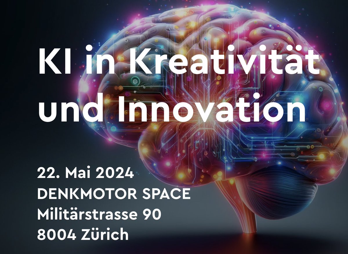 #Experimentierlabor: Wo #KI die Fantasie beflügelt
22. Mai im DENKMOTOR SPACE in Zürich (CHF 480)
28. Mai online (CHF 350)
denkmotor.com/agenda/ki-krea…