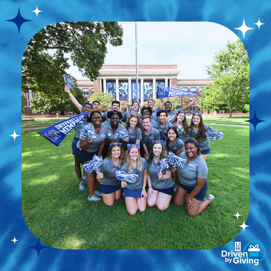 MemphisAlumni's tweet photo. Support for our students means success for the UofM! The Driven by Giving campaign is your chance to give back and empower the next generation of Tigers 🐯💙 

🔗Check out the link in our bio to discover more ways to give back! 

#drivenbygiving #memphisalumni https://t.co/J2rlBSe6zk