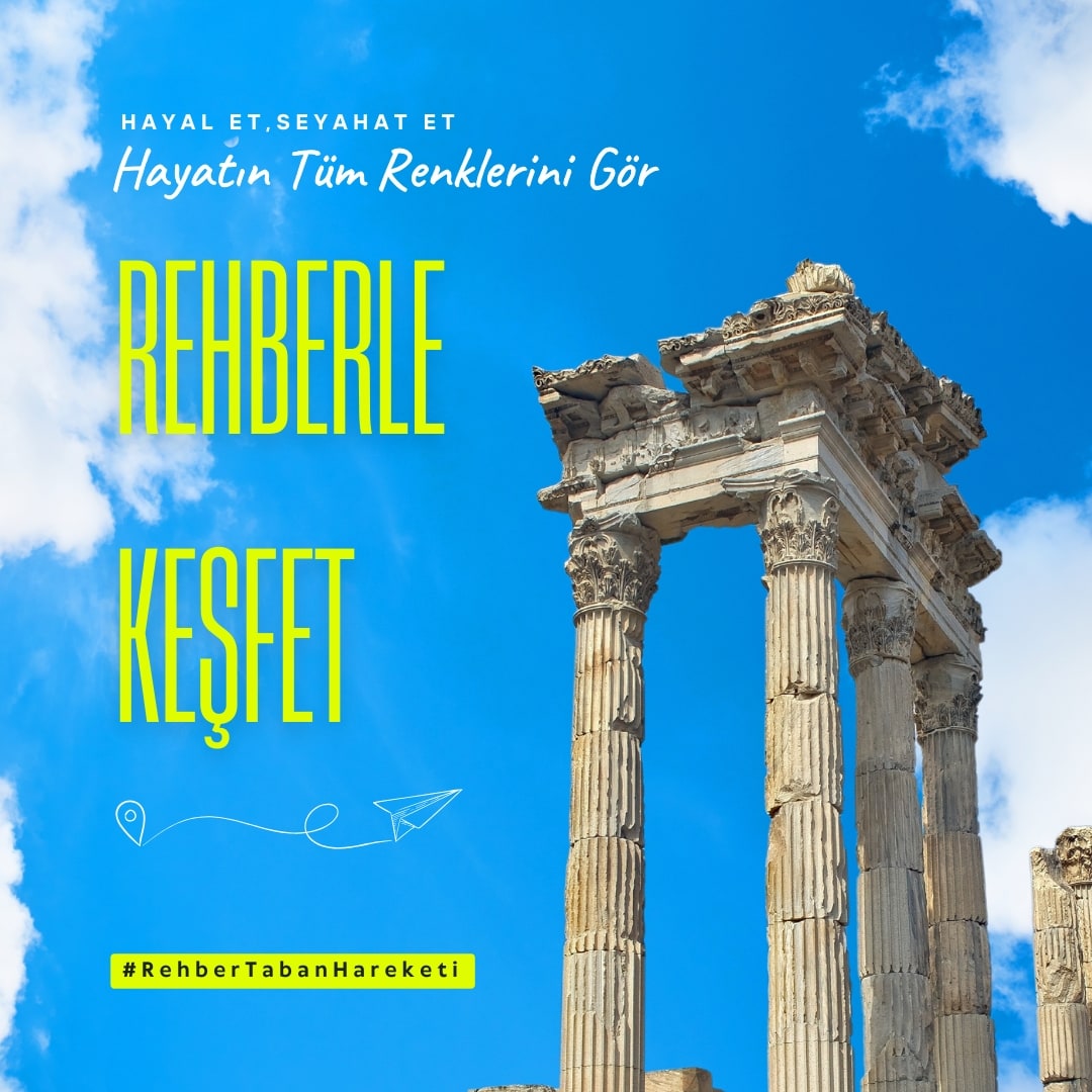 Hayal et, seyahat et
Hayatın tüm renklerini gör
Rehberle keşfet
#TuristRehberlerineKulakVer
#TurizmdeRehberinRolü
#RehberKültürElçisidir
#RehberleGüzel
#RehbersizTurOlmaz 
#HerRehberBirDünyadır