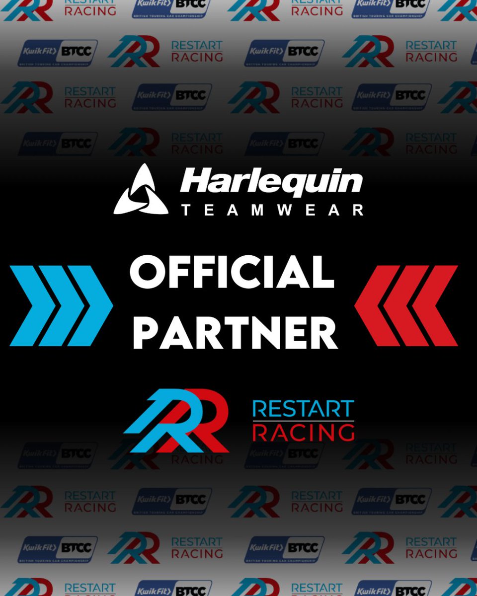 🤝 Latest News @HarlequinSports to be Restart Racing's official teamwear supplier for the 2024 BTCC Season Full article:  restartracing.co.uk/news/restart-r… #WeAreRestart #RestartRacing #NewPartner