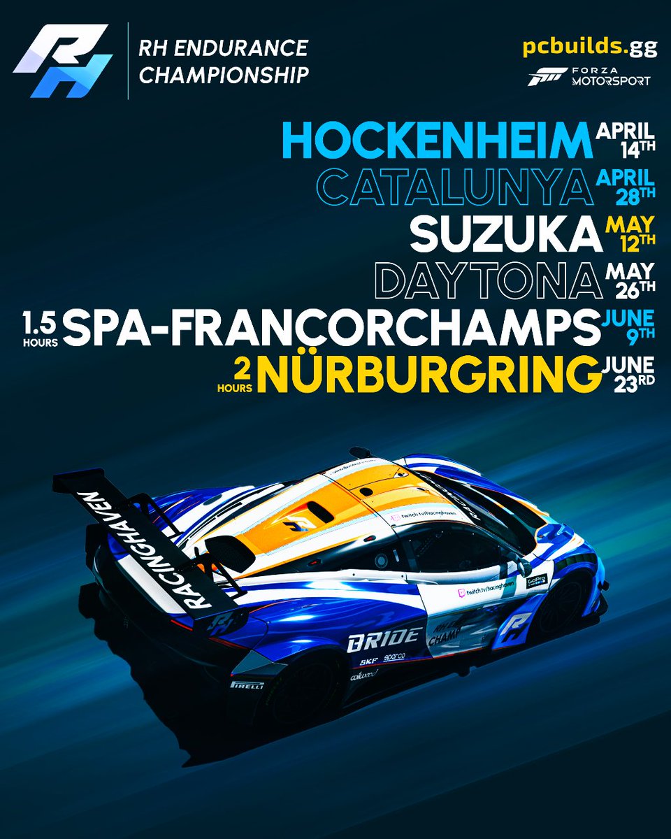 #RHECS2 is here! 6 balanced cars to choose from and race on 6 iconic tracks. Join the #RacingHaven Discord to get all details & register for our #ForzaMotorsport Endurance Championship with a $300 prize pool, thanks to pcbuilds.gg! ‣ discord.gg/racinghaven