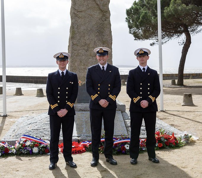 The crews of Archer and @HMSExample doing themselves and their Service proud at Commemorations for the anniversary of OPERATION CHARIOT in St Nazaire last week 📸✅👌🏼 #CoastalForcesSquadron #ArcherHitsTheTarget