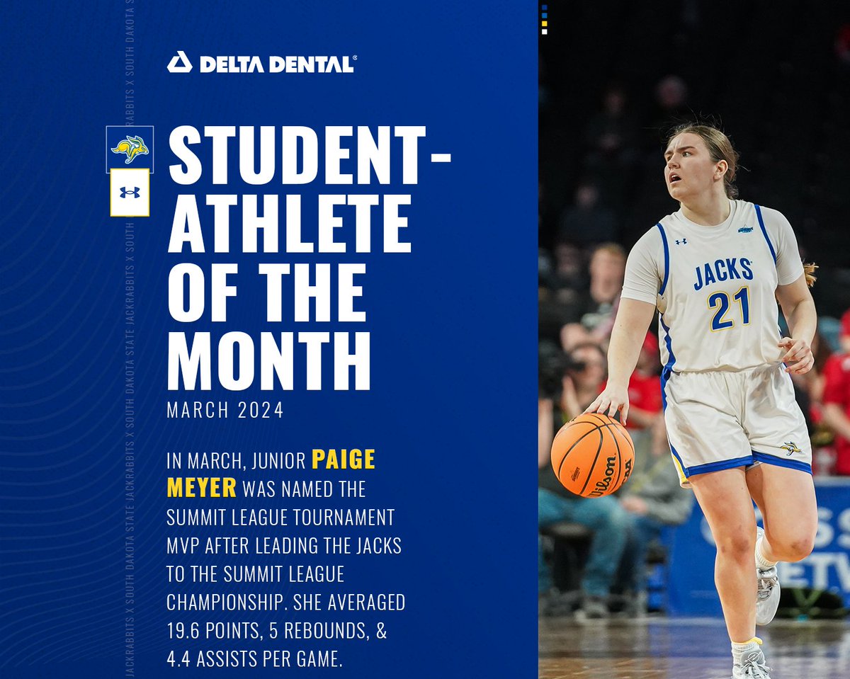 The Delta Dental SAOTM for March is @GoJacksBaseball senior, Nic McCay, & @GoJacksWBB junior, Paige Meyer! 🙌 #GoJacks 🐰