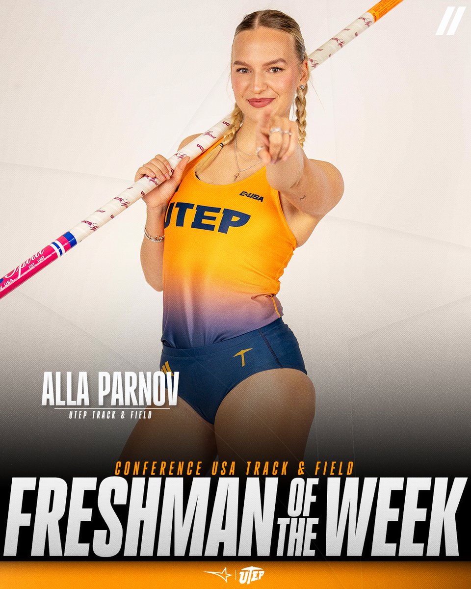 🏃‍♀️ FRESHMAN OF THE WEEK 🏃‍♀️ presented by Blenders Eyewear // 🏅2️⃣ Alla Parnov, @UTEPTrack #NoLimitsOnUs | bit.ly/3U1kQkO