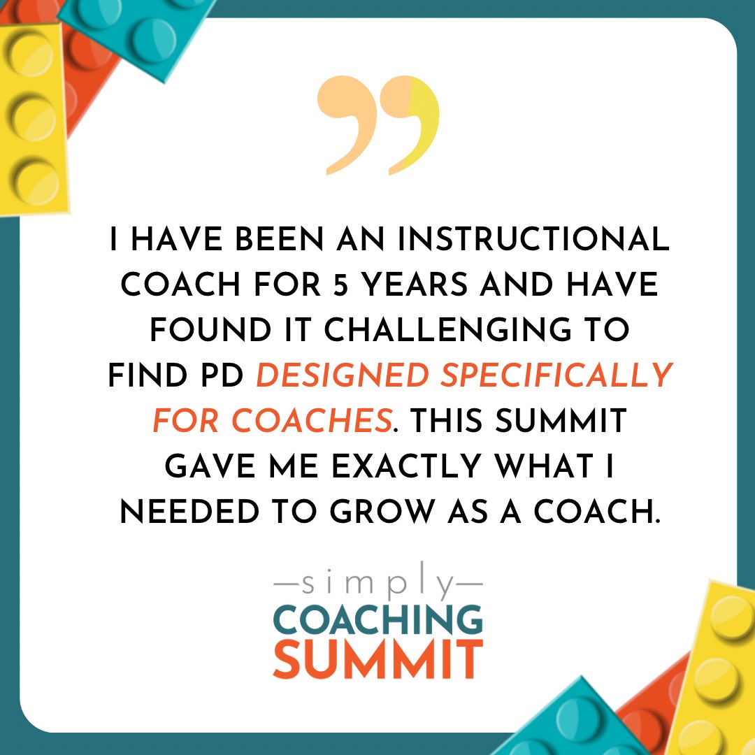 💡Have you gotten your tickets for the Simply Coaching Summit yet? 👀 Last year’s attendees are raving about the Summit, and we want to make sure you don’t miss out on this game-changing event for instructional coaches and educational leaders. simplycoachingsummit.com