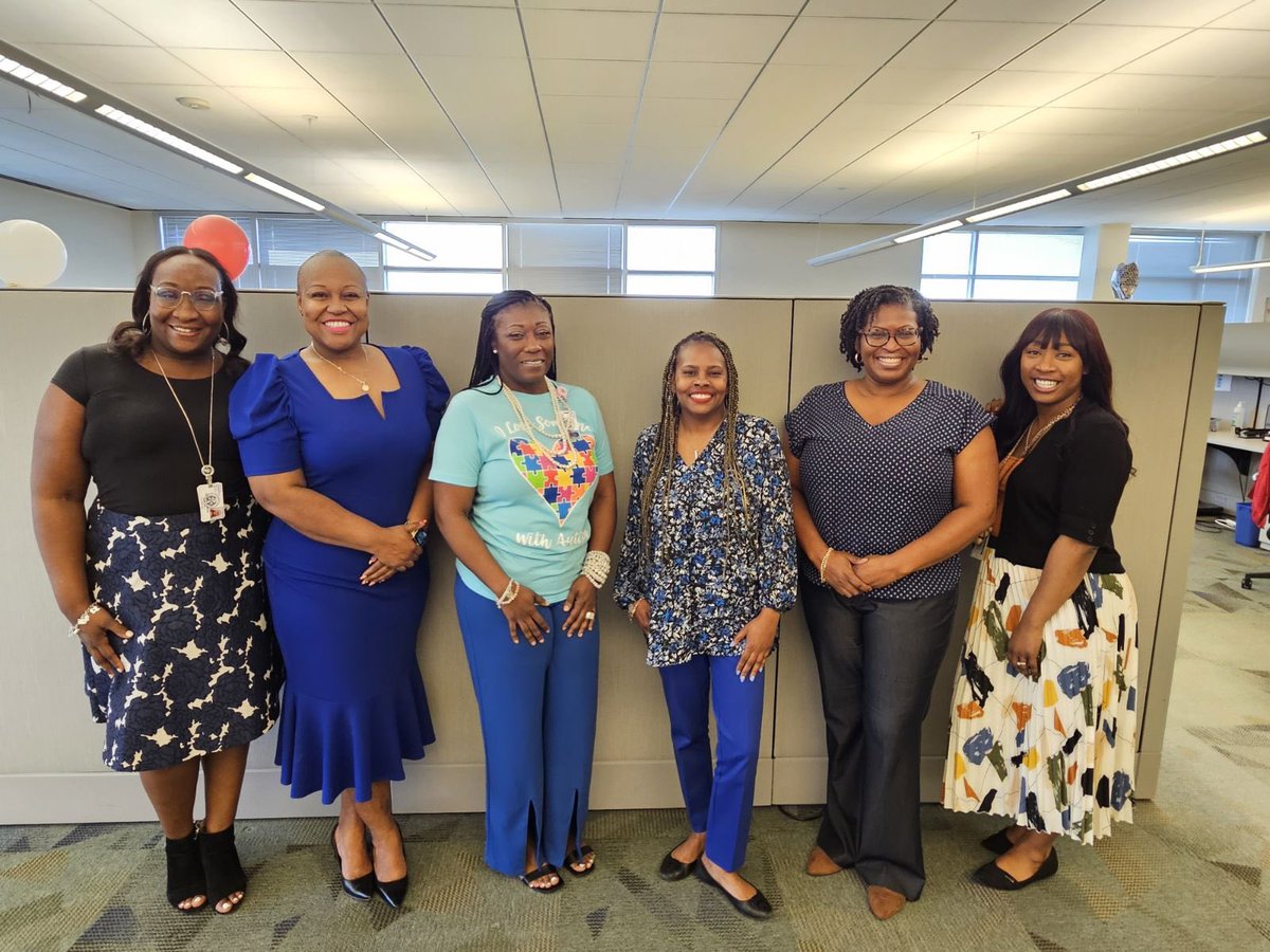 The Counseling Dept. is recognizing World Autism Day by wearing their blue attire to raise awareness about autism! @TeamHISD @HoustonISD #empoweringstudents #promotingsuccess