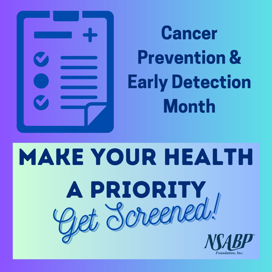 April is CancerPrevention & Early Detection Month. Screenings are 1 of the most effective ways to detect cancer in its early & most treatable stages. #GetScreened @theNCI website is a great resource for learning about the different screenings for cancer: cancer.gov/about-cancer/s…