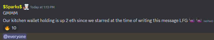 **UPDATE**

Update from the Kitchen Pool wallet, the market is recovering and Alt season is coming soon!