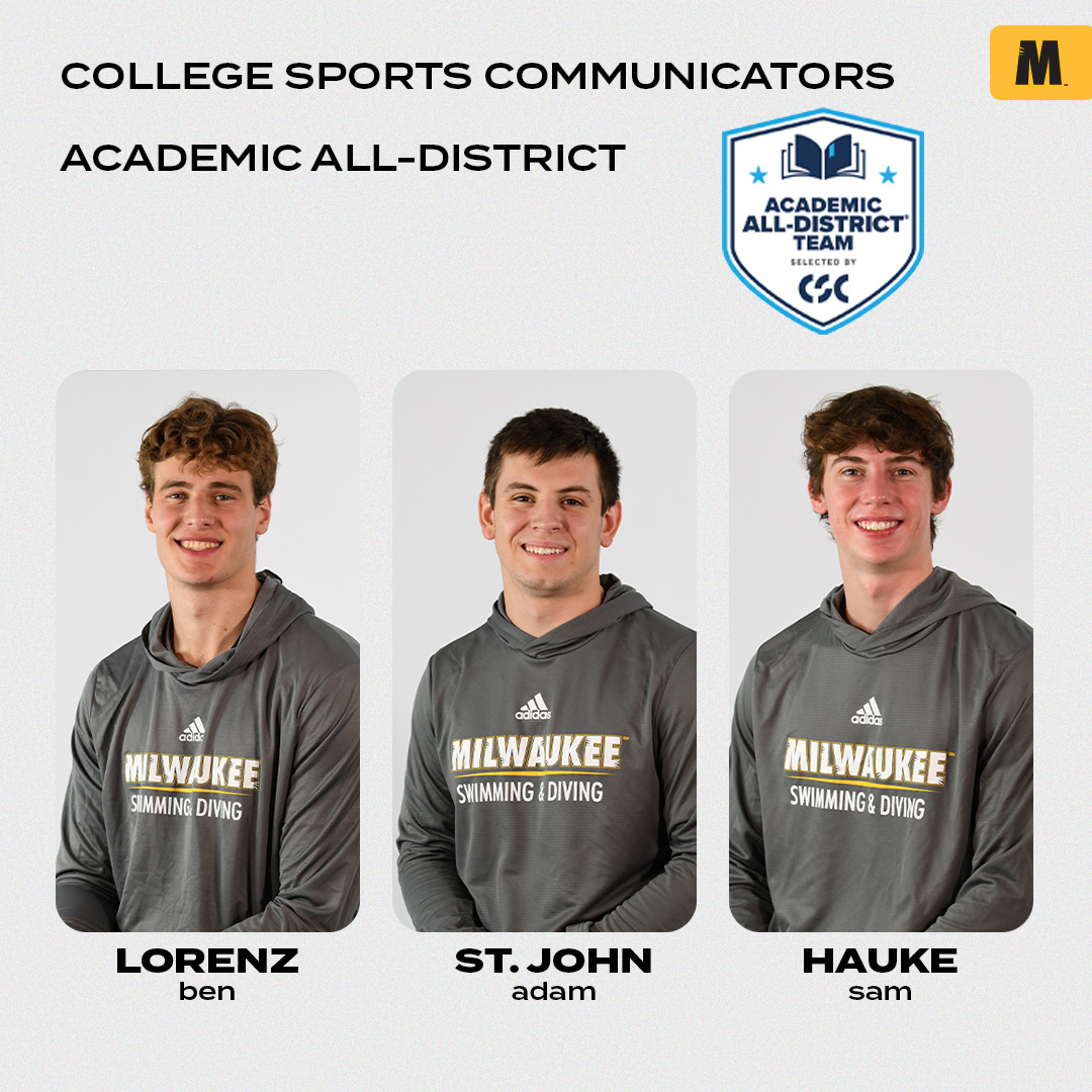 Men's Swim & Dive Trio Named to CSC Academic All-District Team Full Release: tinyurl.com/yck9c4h3 #ForTheMKE | #HLSD