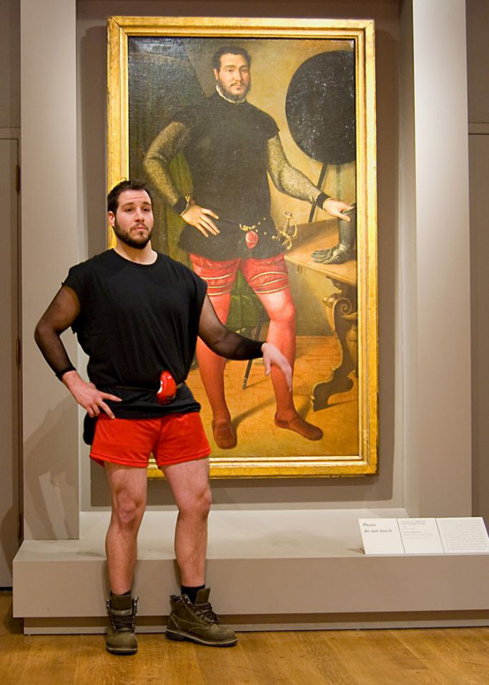 Homem encontra seu Doppelgänger em um museu - Foto: Reprodução/X