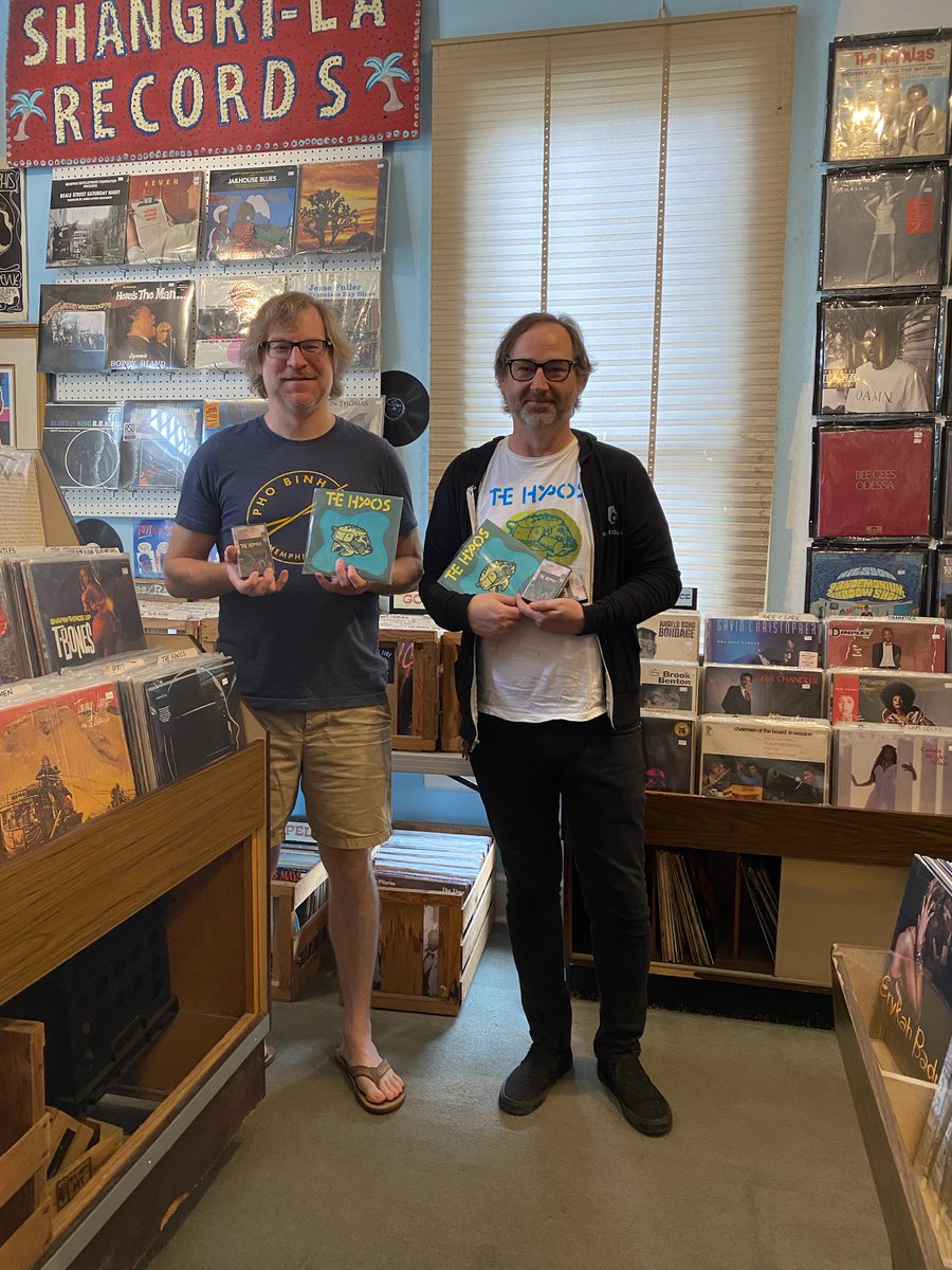 Always great to have Greg C hanging with us at the shop. Got some copies of the 7' single and cassette from his new venture with The Hypos in store now. Swing through! #newrelease #thehypos #gregcartwright #45s #cassette