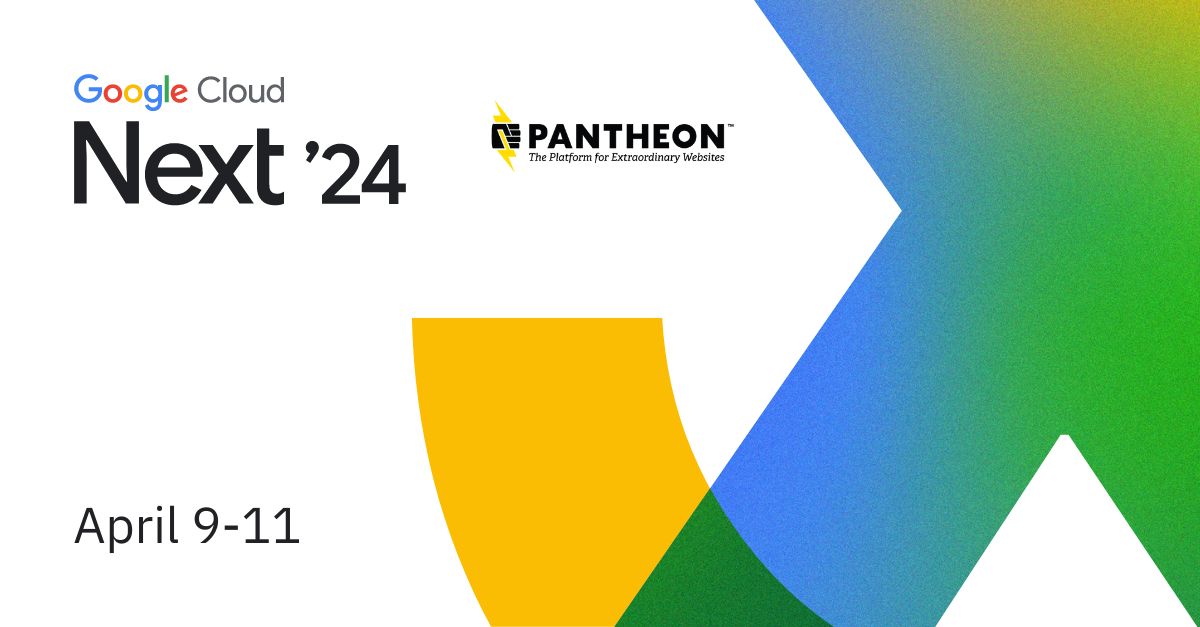 One week until #GoogleCloudNext 🤩 We'll be at booth #1815, ready to tell you all there is to know about the power of Pantheon + @GoogleCloud. Schedule time with us to discuss your challenges & learn how we can help you take your website to the next level: ow.ly/1wqf50R6RSV