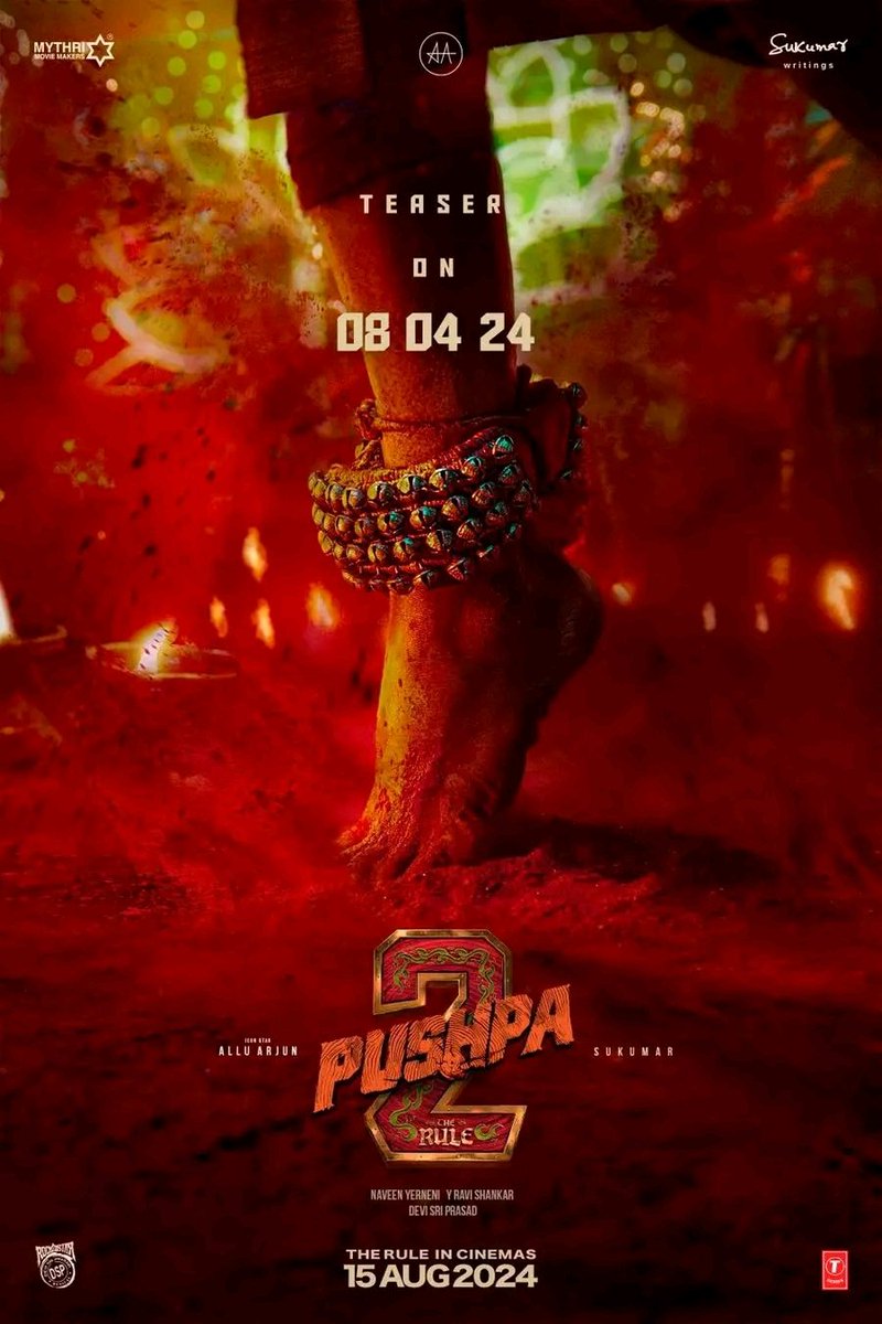 #Pushpa2TheRule Teaser out on April 8th, 2024!!! 
#filmyseries #AlluArjun #rashmikamandanna #FahadhFaasil #Sukumar