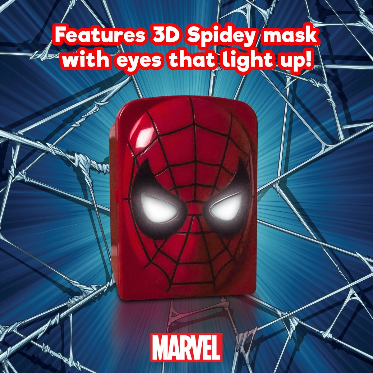 spidermerch's tweet photo. This official Spider-Man mini fridge has it's mold taken from an old ToyBiz Spider-Man mask which was also used in bootleg products 

#Marvel #SpiderMan https://t.co/qQ4OkbvMkJ