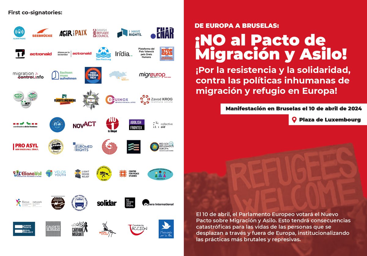 SolidaryW's tweet image. A través del trabajo en red con otras entidades conocemos y reflexionamos sobre las implicaciones del nuevo Pacto Europeo de Migración y Asilo cuya aprobación se votará próximamente. 

#NoalPema