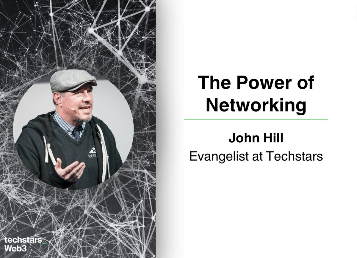 Techstars is a community of people who strive to #givefirst, so thank you @techstarsjohn for giving the #TechstarsWeb3 founders insights on the power of networking and how to initiate productive conversations! It was a fantastic way to begin Week 4🌟