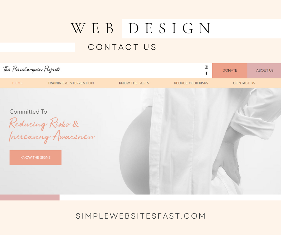 WebSitesInAWeek's tweet image. Simple Websites Fast just finished a website for The Preeclampsia Project. Check out their website and our full portfolio. bit.ly/3F1NzN3 #SimpleWebsitesFast #preeclampsia #nonprofit #websitedesign #websites #webdesigner