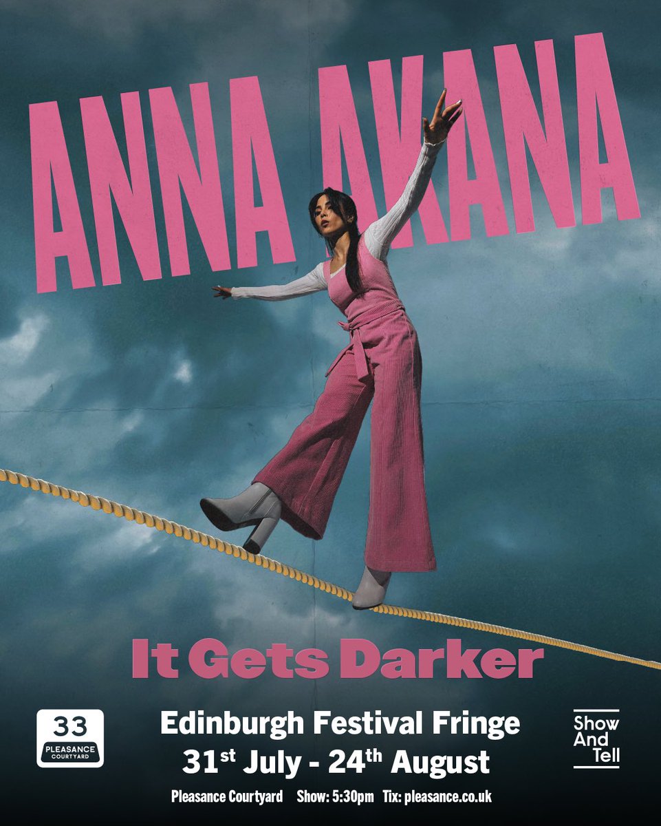 UK! I’ll be performing at Fringe all of August. Tickets on sale Thursday 10am GMT