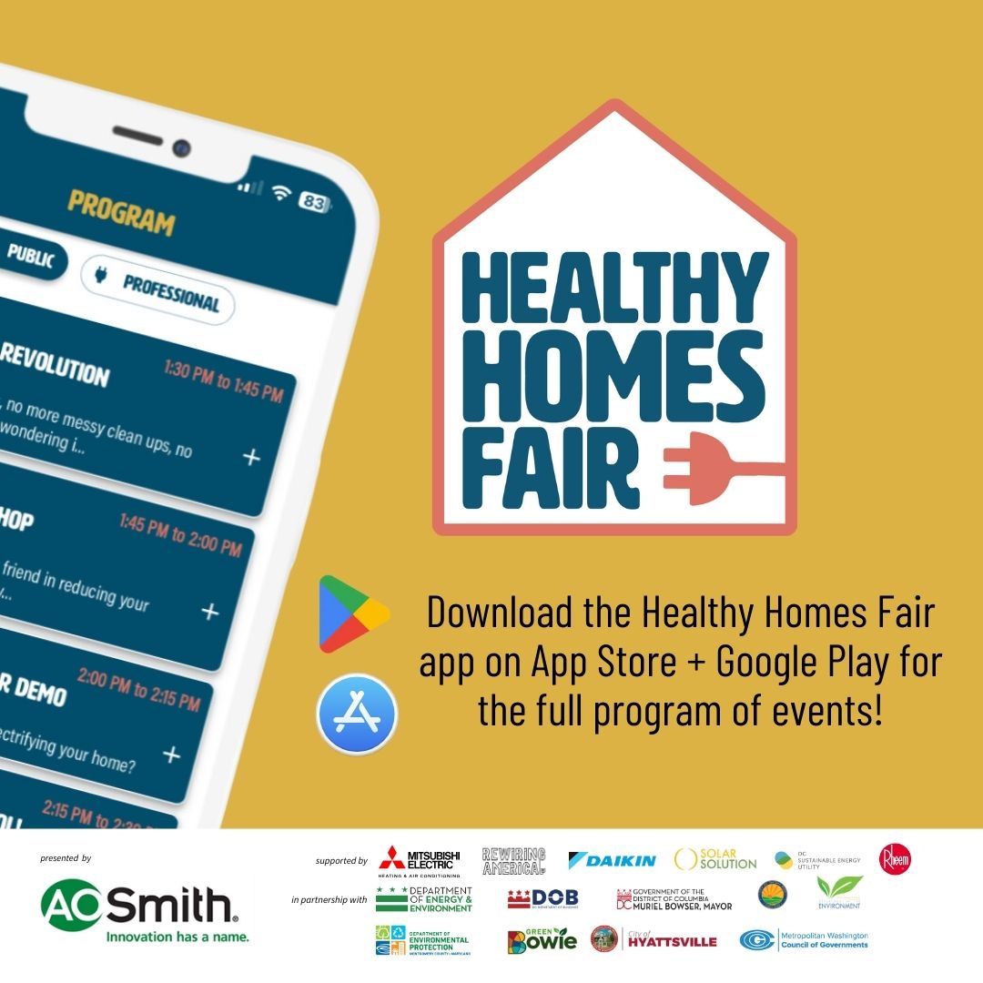 Join us this Saturday, April 6, at the Healthy Homes Fair! Bring your friends, family, and everyone you know! And don't forget your digital companion - the Healthy Homes Fair app! Explore 70+ exhibitors, preview our packed program, and more! Download now: healthyhomesfair.org/app