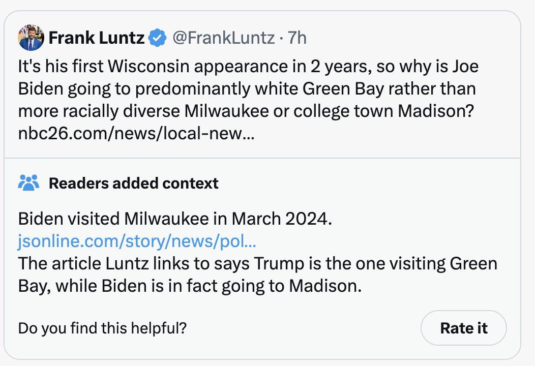 It's just astonishing that people like @FrankLuntz tweet absolutely false statements and never apologize, correct or delete them. Have these people no shame?