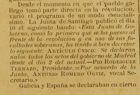 CsarCarams's tweet photo. O 2 de Abril de 1846 produziu-se o pronunciamento de Solis, que fracasou ao nom encontrar mais apoio que Lugo e Compostela em todo o Estado. Porém, foi a muxica que permitiu a Revoluçom Galega poucos dias depois. Assim o via Bernardo Barreiro, arquiveiro de Compostela, em 1883: https://t.co/nORYAwSBVv