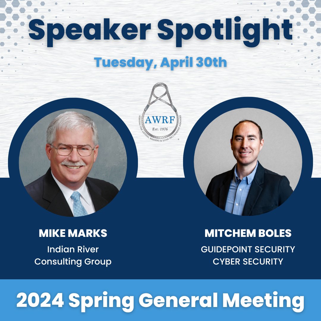 Are you getting excited about Nashville yet? We are just a few short weeks away from our Spring General Meeting! AWRF.org/2024-Spring-Ge… #WireRope #Rigging #AWRF #SpringMeeting #Nashville
