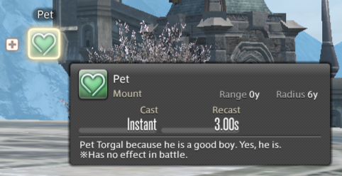 Dog acquired, he has a pet command, FF14 is saved.