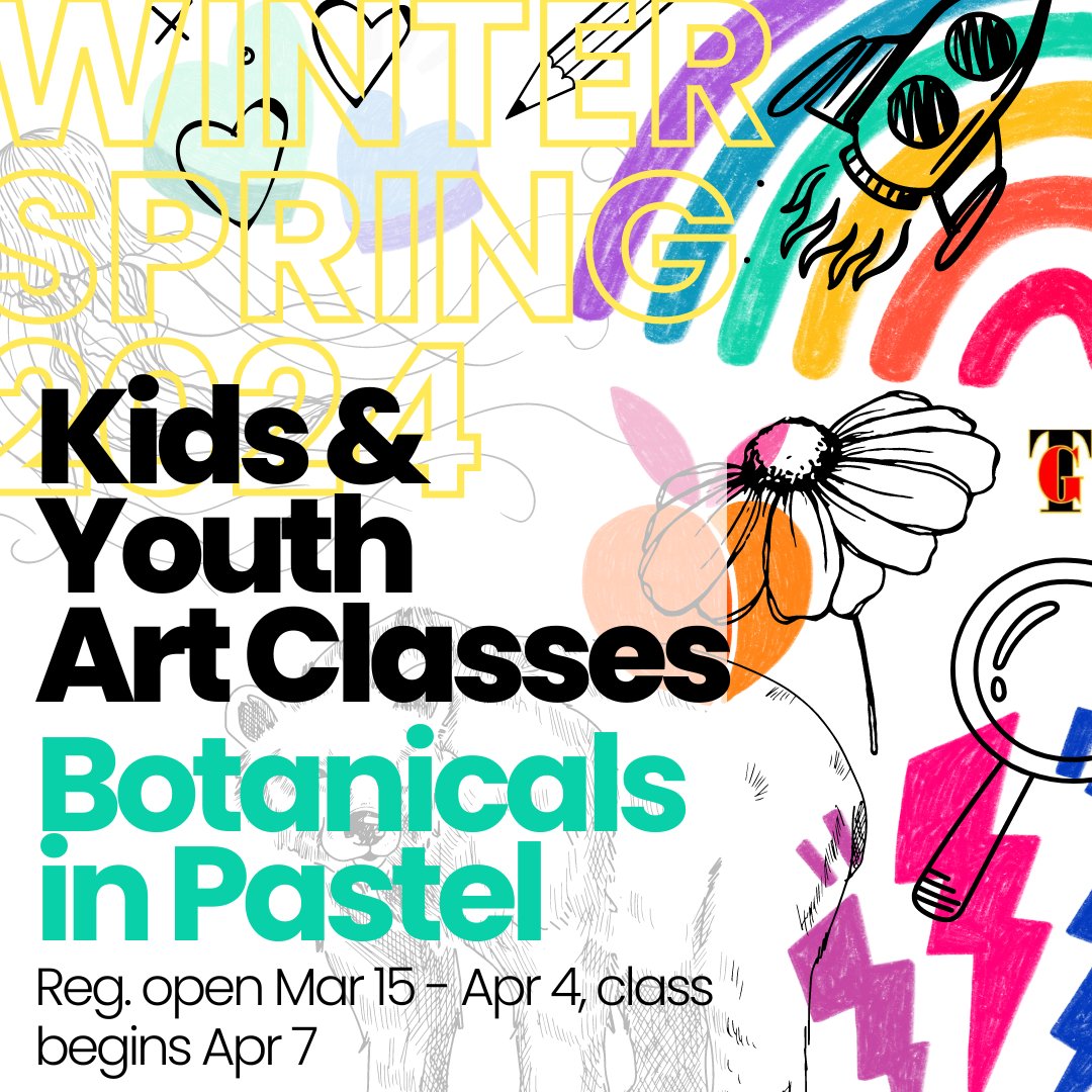 🌿🎨Registration for our Botanicals in Pastel class is open until Thursday, so make sure and get your child/teen signed up! More info/online registration: tgcacalgary.com/youth-programs… #yyc #youthprograms