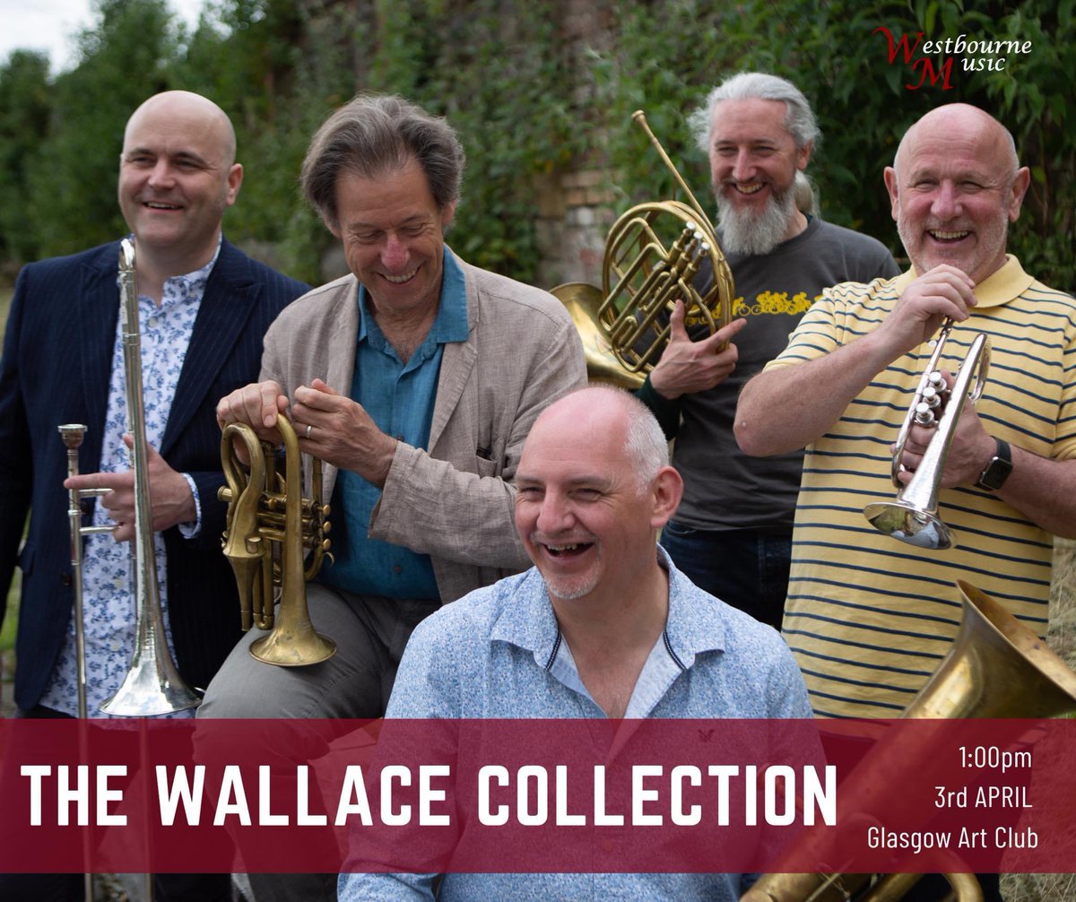 Westbourne Music (@westbournemusic) on Twitter photo In celebration of John's 75th year, <a href="/thewallaceworld/">TheWallaceCollection</a> will share works from their research, including recently discoveries of brass chamber music from 1850s Paris.
3rd April | 1-2pm | <a href="/GlasgowArtClub/">The Glasgow Art Club</a>
Tickets - tinyurl.com/WCQWB In celebration of John's 75th year, <a href="/thewallaceworld/">TheWallaceCollection</a> will share works from their research, including recently discoveries of brass chamber music from 1850s Paris.
3rd April | 1-2pm | <a href="/GlasgowArtClub/">The Glasgow Art Club</a>
Tickets - tinyurl.com/WCQWB